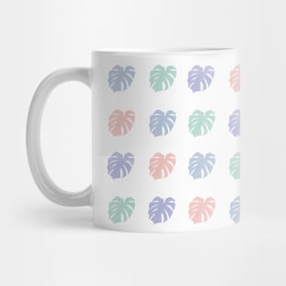 Pastel Monstera Deliciosa Leaves Mug